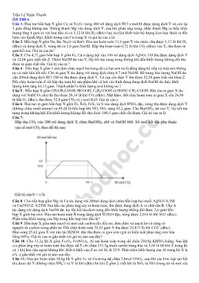 Đề thi thử vào Lớp 10 môn Hóa học - Đề 6 - Trần Lệ Xuân Thanh (Có đáp án)